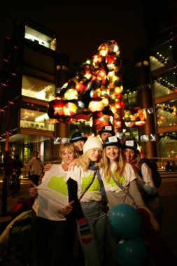 Team Piia outside the Channel 4 building