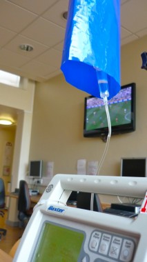 P1030187 My chemo bag and the match in the background!