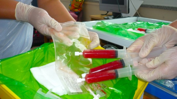My stem cells are in those large syringes, ready to be injected.